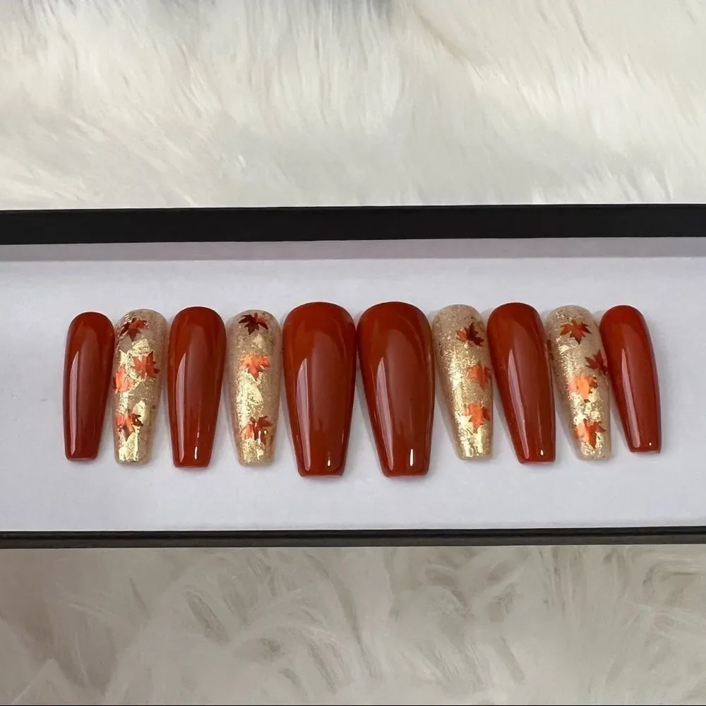 Little Autumn 🍂 Custom Press On Nails | High Quality Nails | Handmade - Picture 2 of 12